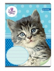 Zeszyt A5 w trzy linie 16 kartek Sweet pets 5 sztuk - <br />