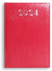 Terminarz 2024 A5 dzienny Milano - czerwony