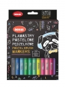 Flamastry pastelowe pędzelkowe 12 kolorów