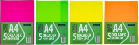 Okładka A4 nieregulowana, 5 szt - Neon line