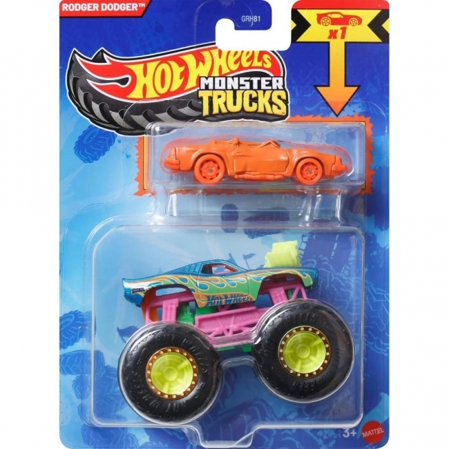 Hot Wheels Monster Trucks Pojazd 1:64 + Autko