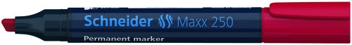Marker permanentny Maxx 250, ścięty,2-7mm, czerwony 