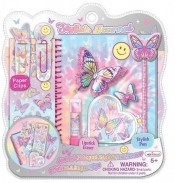 Pamiętnik na spirali z akcesoriami Motylek