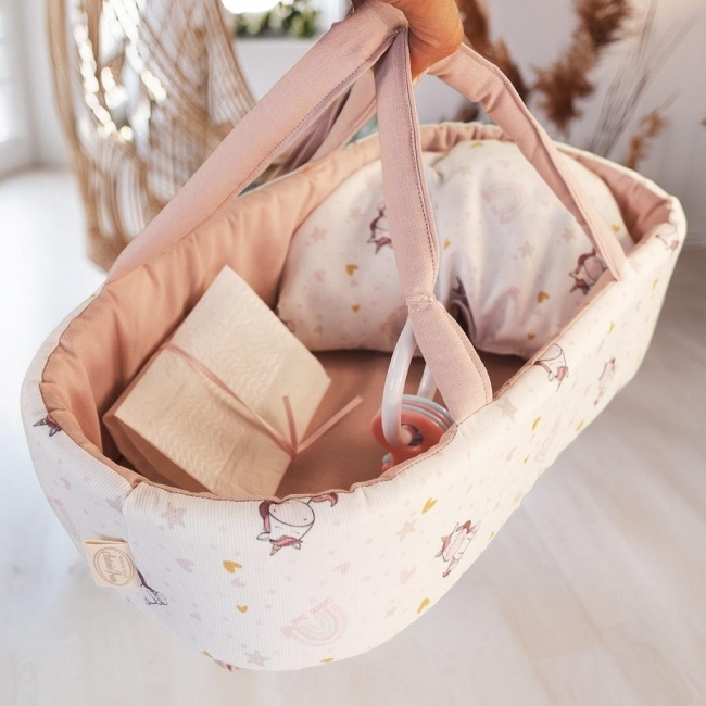 Nosidło z poduszką i akcesoriami dla lalki do 35cm