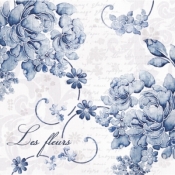 Serwetka LINEN ROSES blue