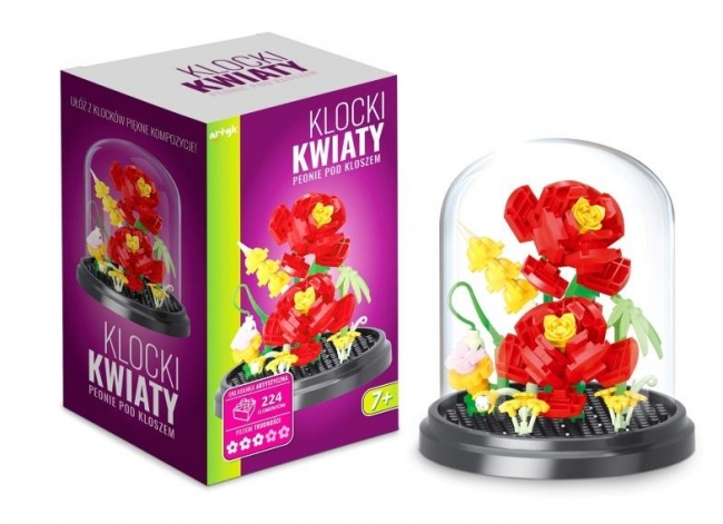 <img src='https://webimage.pl/pics/262/7/d5901811137037.jpg' style='height:440px' /> Klocki kwiaty - peonie pod kloszem 224el