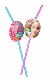 Słomki do napojów medaliony Barbie 21cm (10szt)