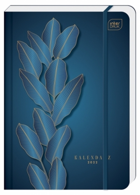 Kalendarz 2022 książkowy A5/384 str. - Blue Leaf