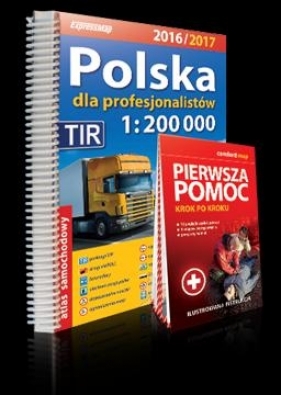 Polska dla profesjonalistów 2016/2017. Atlas samochodowy w skali 1:200 000 + pierwsza pomoc - krok po kroku - Opracowanie zbiorowe