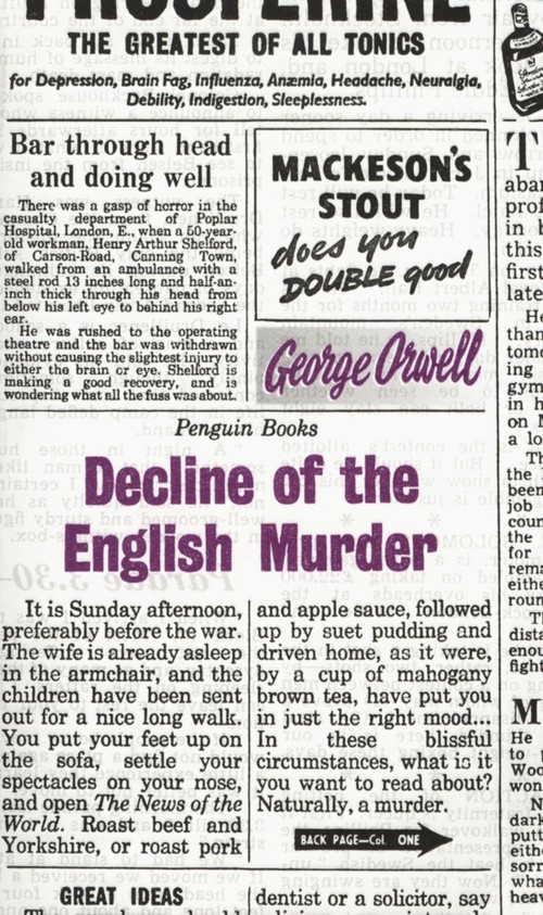 Decline of the English Murder Orwell George