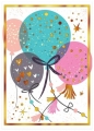 Karnet B8 mini Balony brokatowe