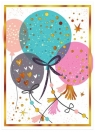 Karnet B8 mini Balony brokatowe