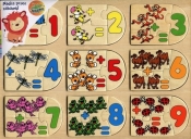 Puzzle drewniane układanka do nauki liczenia z dodawaniem (1524263)