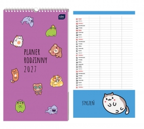 Kalendarz planner rodzinny 25x43cm - Kawaii