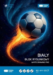 Happy Color, Blok rysunkowy, biały, Cosmo Ball, 80 g/m2, A4, 20 ark.