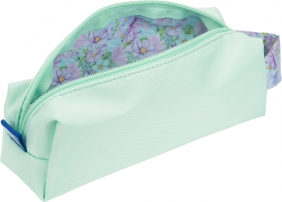 Piórnik saszetka Oxford Flowers - jasnozielona