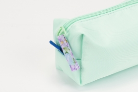 Piórnik saszetka Oxford Flowers - jasnozielona