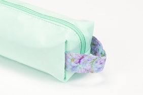 Piórnik saszetka Oxford Flowers - jasnozielona