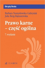 Prawo karne - część ogólna z testami online - Julia Berg-Bajraszewska, dr hab. Barbara Namysłowska-Gabrysiak