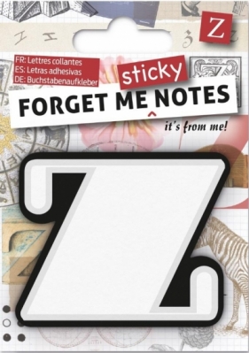 Forget me sticky - notes kart samoprzylepnych litera Z