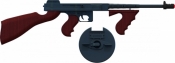 Metalowy pistolet gangsterski 8 naboi (Gonher) (155132/6)