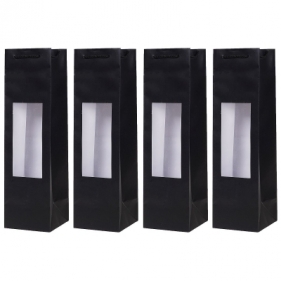 Torba prezentowa Rozette torebka NA butelkę czarna 110 mm x 390 mm x 100 mm (5907354065264)