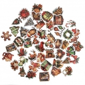 Naklejki winylowe Boże Narodzenie 4-6cm 50szt