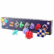 Puzzle drewniane IQ i metalowe łamigłówki 7w1