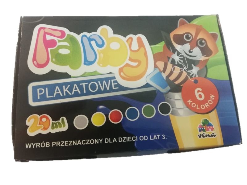 Farby plakatowe 6 kolorów, 20 ml El-Łuk