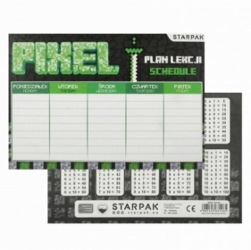 Plan lekcji+ tabl mnożenia A5 Pixel Game