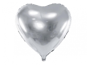 Balon foliowy Serce 61cm srebrny