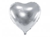 Balon foliowy Serce 61cm srebrny
