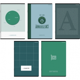 Zeszyt Top 2000: A5, 60k, Kratka - Angielski, 1 szt