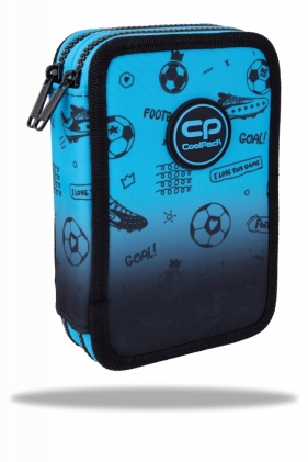 Coolpack, Piórnik podwójny z wyposażeniem Jumper 2 - Game Over Gradient Blue (F066008)