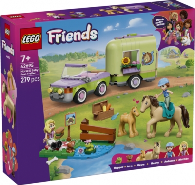 <img src='https://webimage.pl/pics/265/3/d5702018033265.jpg' style='height:440px' /> LEGO Friends Przyczepa z koniem i źrebaczkiem 42695