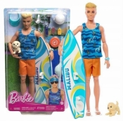 Lalka Barbie Ken z deską surfingową (HPT50)