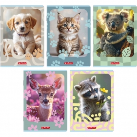 Zeszyt Herlitz Standard Animals A4/32k linia podwójna kolorowa, 1 szt