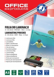 Folia do laminacji Office Products A3 303x426mm błyszcząca 100 sztuk transparentna