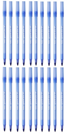 Długopis Bic Round Stic niebieski, 20 szt