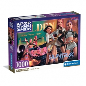 Clementoni, Puzzle 1000: Compact - Kpop Demon Hunters (37126)