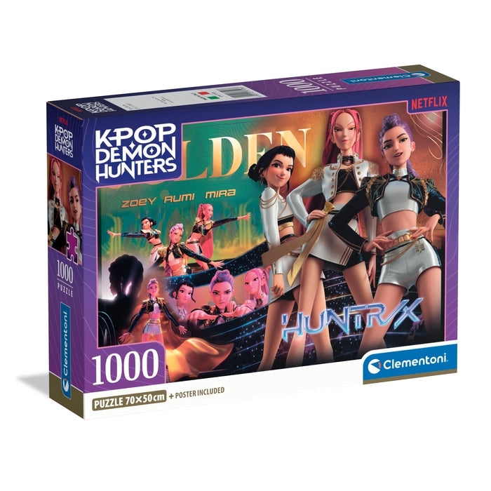 Clementoni, Puzzle 1000: Compact - Kpop Demon Hunters (37126)