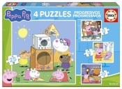 Puzzle 12 + 16 + 20 + 25 Świnka Peppa
