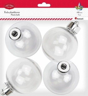 Bombki plastikowe kule 8cm 4szt