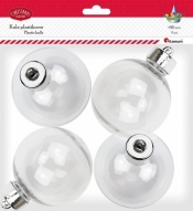Bombki plastikowe kule 8cm 4szt