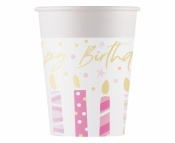 Talerzyki papierowe Birthday Candles 23cm 8szt