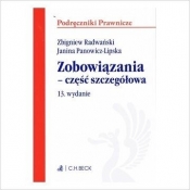 Zobowiązania - część szczegółowa - Panowicz-Lipska Janina, Radwański Zbigniew