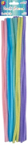 Druciki pluszowe 6mmx30cm 40szt