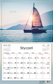 Kalendarz 2024 jednodzielny 32 x 50 cm - Podróże