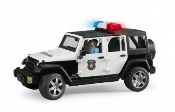 Pojazd Jeep Wrangler Rubicon policja z figurką (BR-02526)
