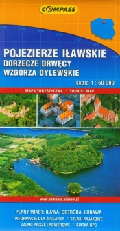 Pojezierze Iławskie Dorzecze Drwęcy Wzgórza Dylewskie mapa turystyczna - Opracowanie zbiorowe